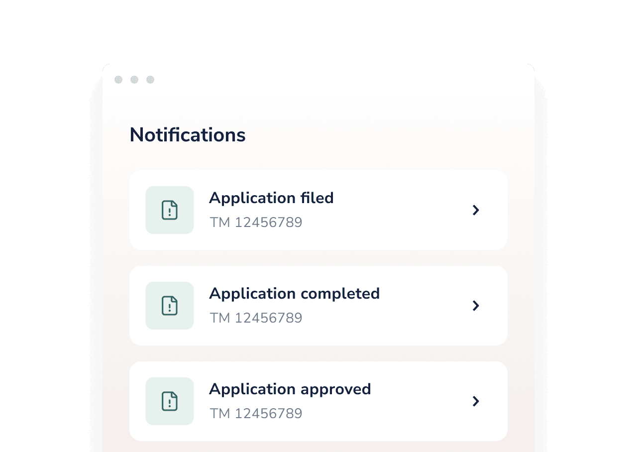 Notifications about application in customer portal